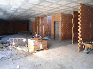 Interior de construcción en curso