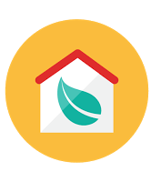 icono de vivienda con ahorro energético