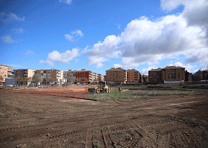 Obra de urbanización en el barrio de Santa Teresa en Toledo
